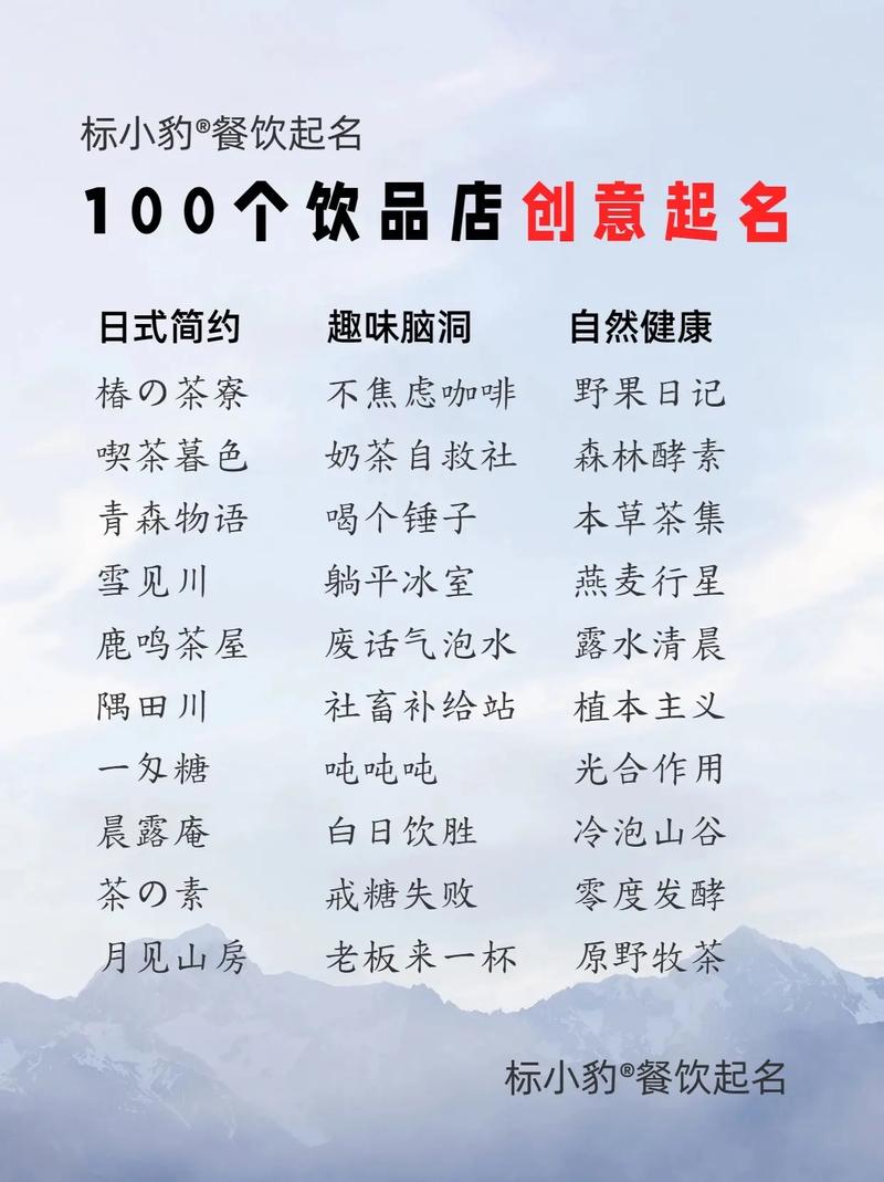 有没有好听的饮品店名字，寓意美好又独具特色？