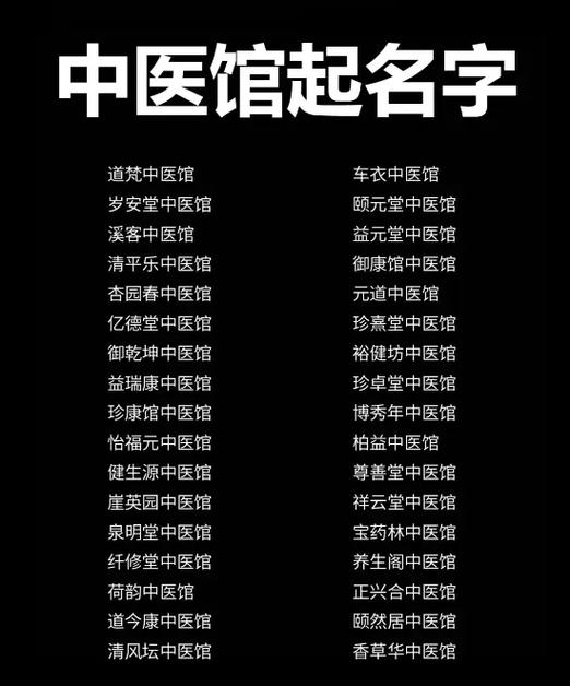 中医馆如何命名才嫩凸显其独特中医特色？