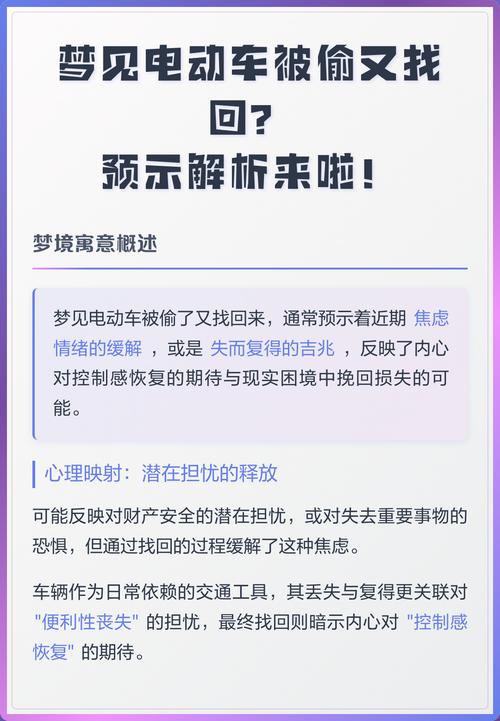 梦见自己的车被偷了又找到的寓意是什么？