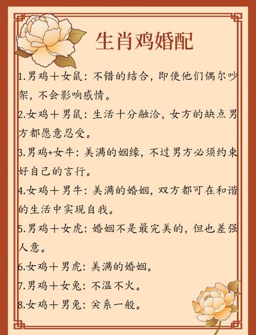 属鸡的人婚姻中与哪个属相最匹配？