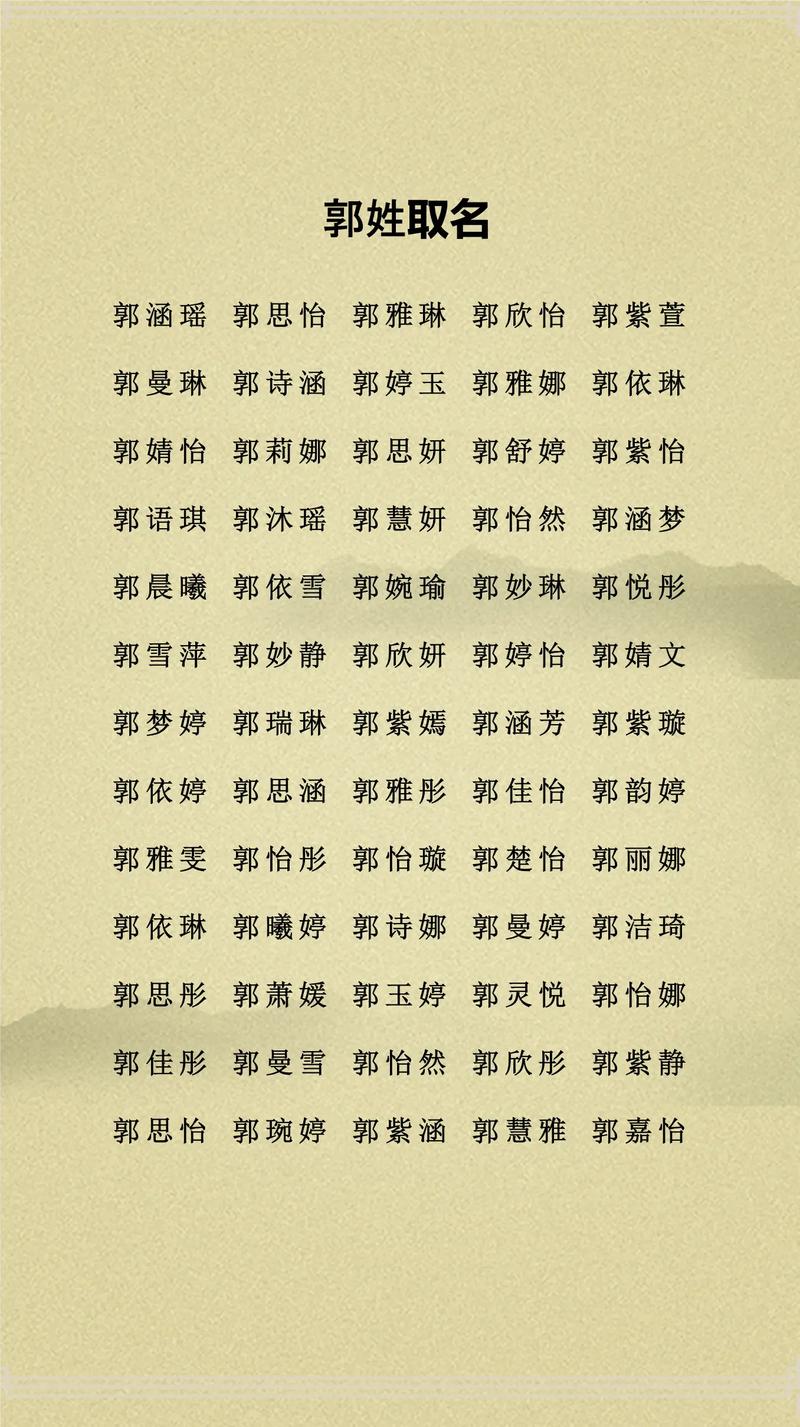 郭姓男孩霸气名字叫什么好？有没有什么两个字的好听名字推荐？