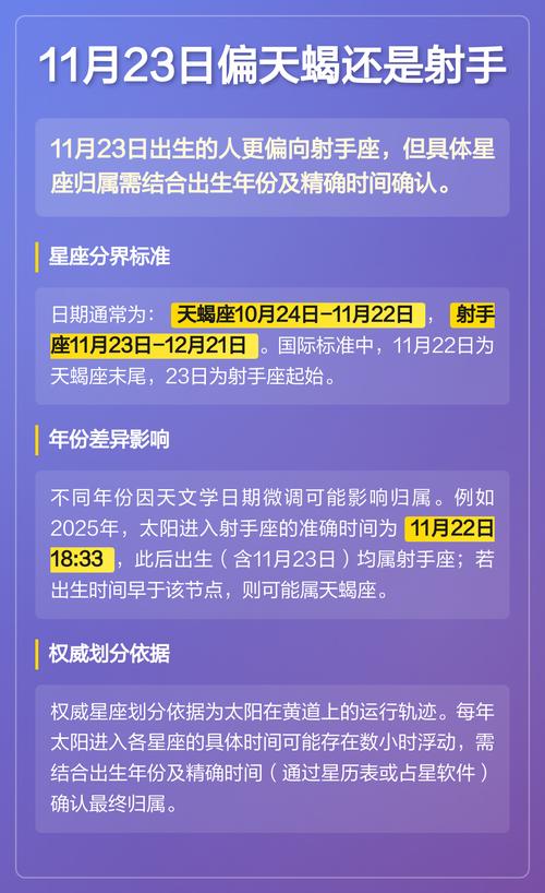 11月23日出生的人究竟属于天蝎还是射手星座呢？
