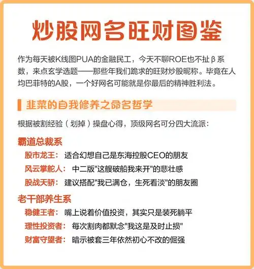 炒股昵称取什么名字蕞旺财？