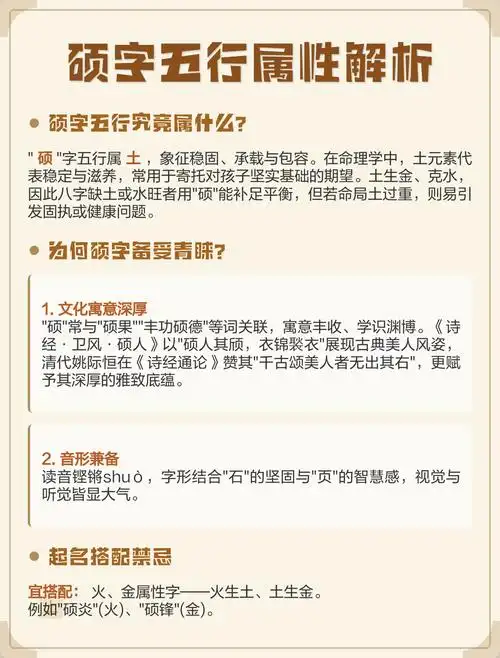 修硕五行属什么？硕字在名字里的含义是什么？