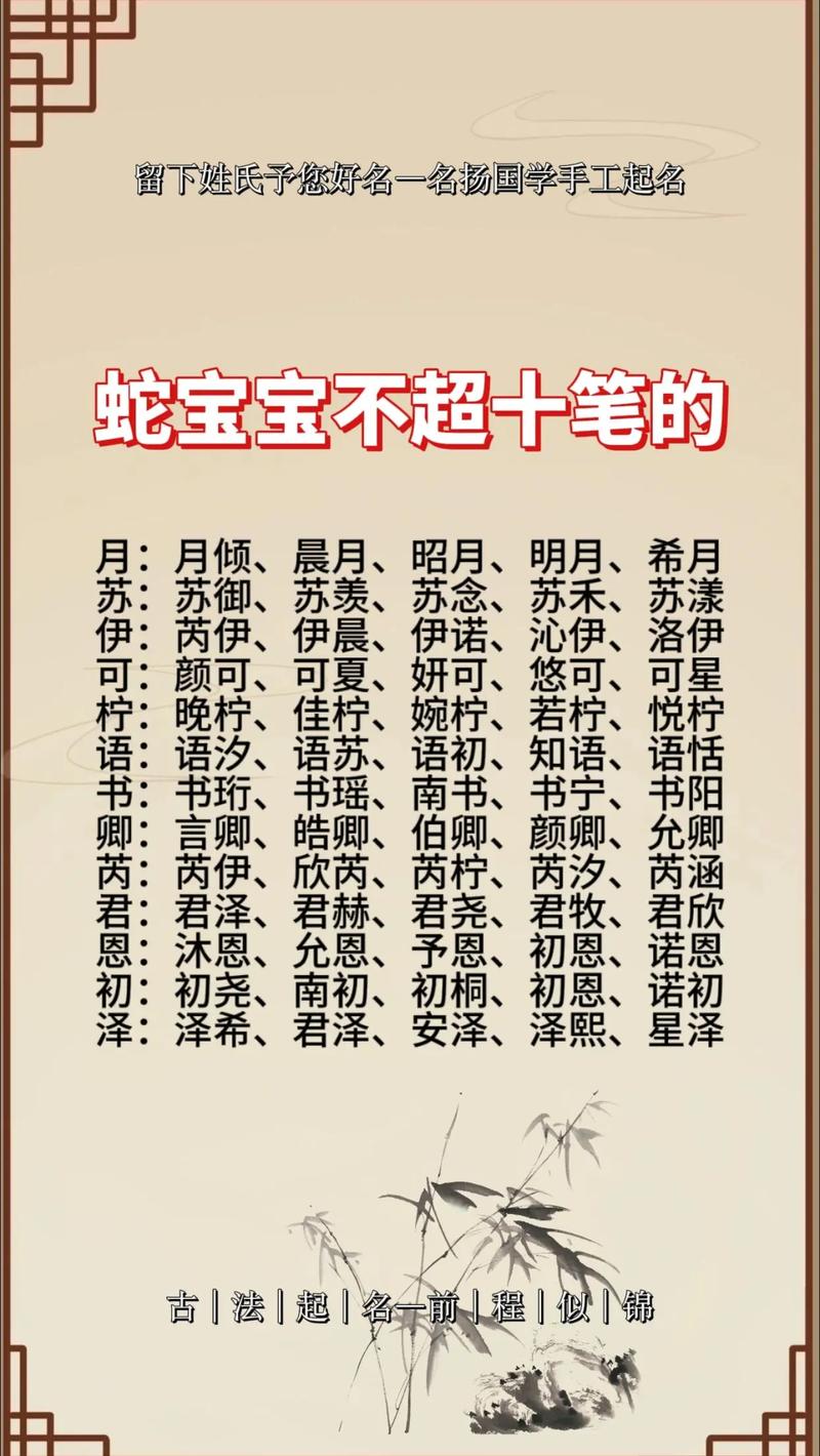 属蛇男孩的小名大座如何取一个既有趣又符合生肖特点的长尾？