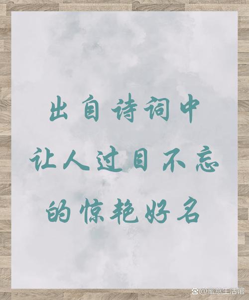 你见过哪些名字如此动听，让人过目难忘呢？