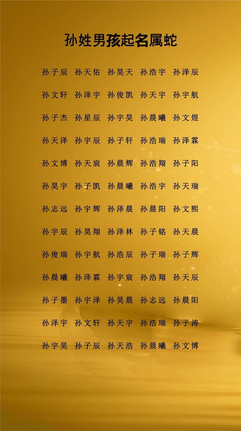 孙姓高端名字男生两个字有哪些推荐？