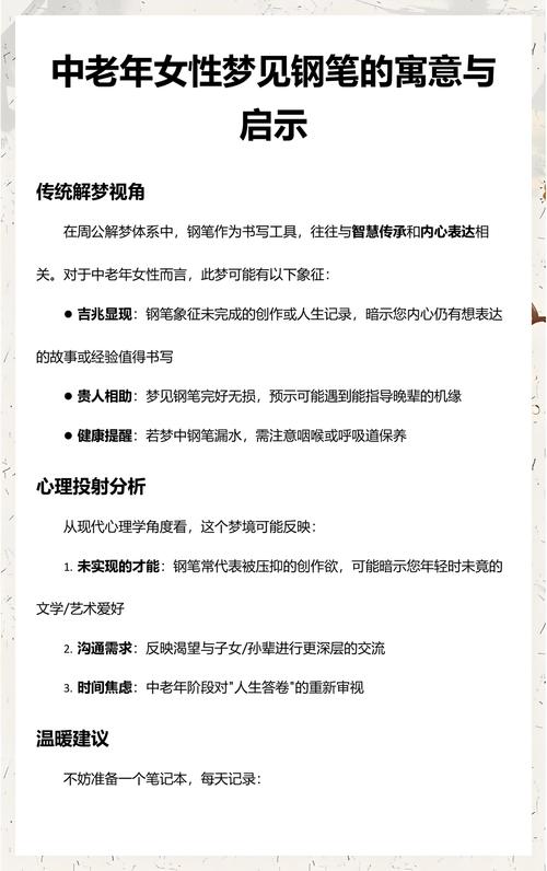 梦见钢笔预示着什么有什么特殊含义或预兆？
