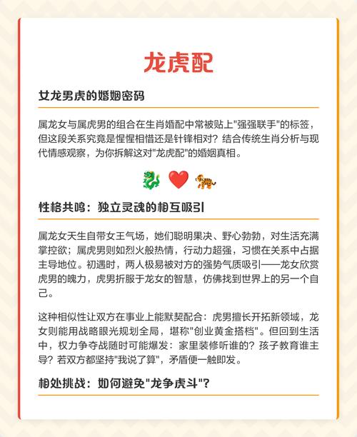 龙虎生肖配对是否适宜，他们的运势如何？
