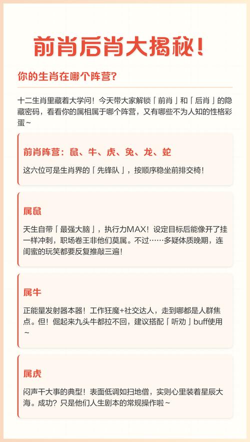 后代表什幺生肖，即后肖指的是哪个生肖？