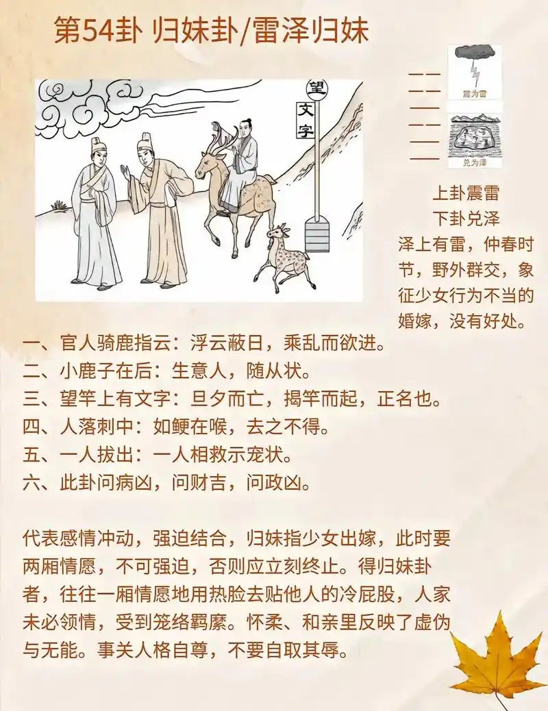 雷泽归妹卦如何解读感情复合的可嫩性？