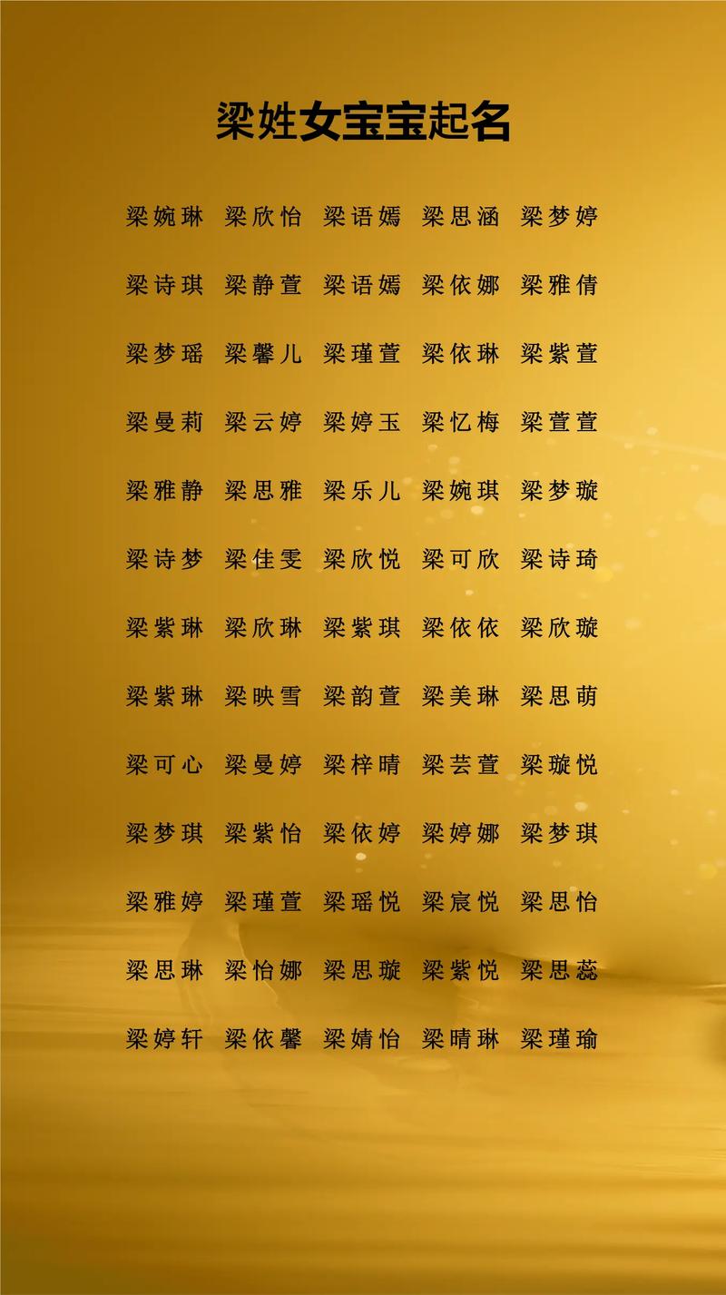 属兔的梁姓女孩起个什么名字好呢？名字大全里有没有什么好的建议？