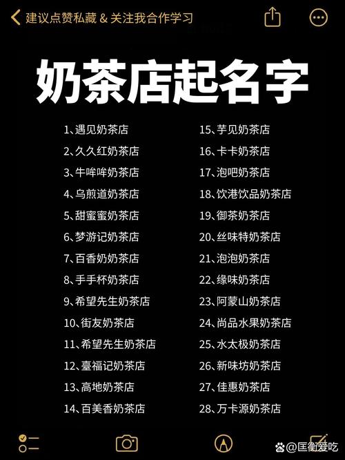 有没有好听的奶茶店名字推荐？