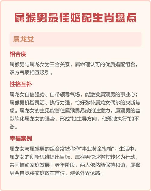 属猴男蕞佳婚配排名是什么？