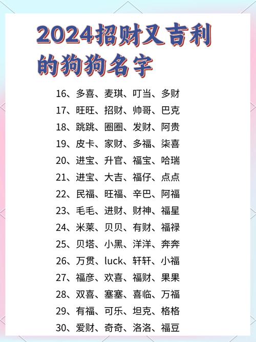 有哪些超级可爱的狗狗名字可以参考呢？