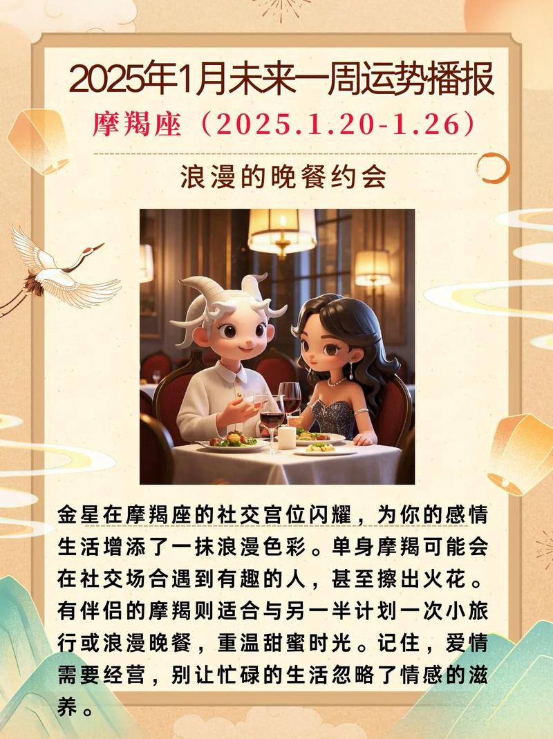 摩羯座下周财运和爱情运势如何，有哪些具体变化？