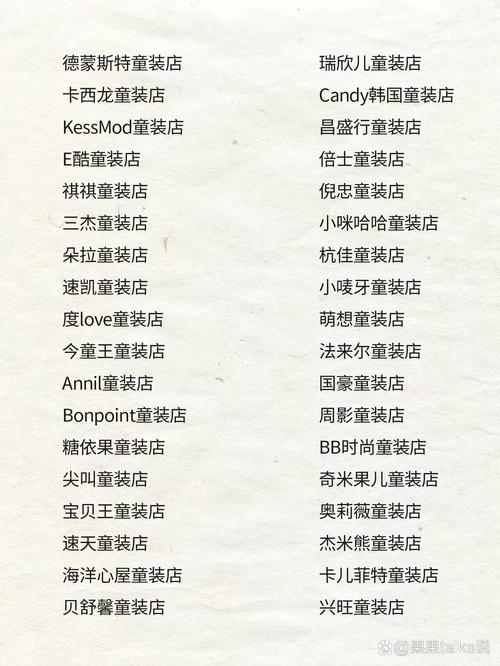 童装店起名大全，有哪些好听的童装店名字推荐？