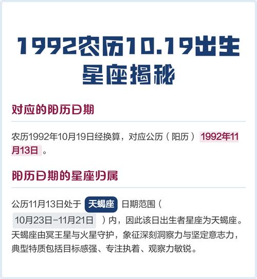 1992年出生的人是哪个星座呢？