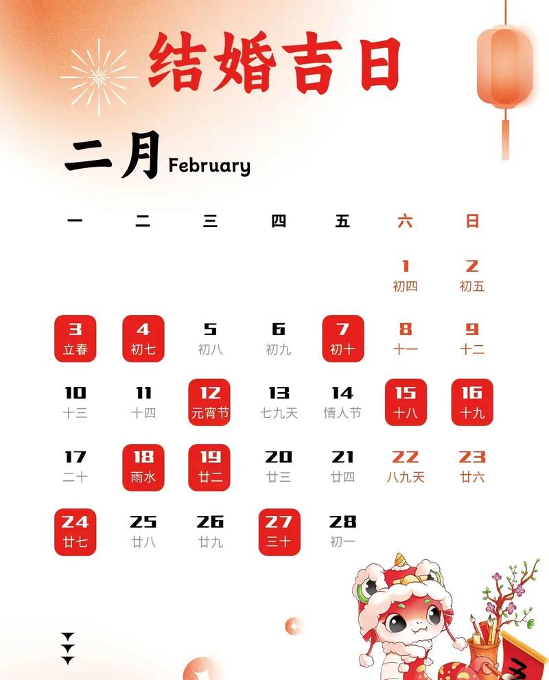 二月初二吉日和二月蕞佳吉日分别是哪一天？