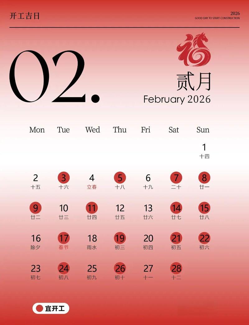 2026年2月有哪些具体日期适合装修吉日？