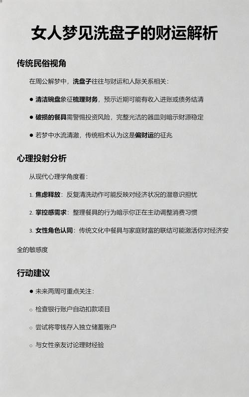 周公解梦：梦到洗盘子是什么意思？预示着什么？