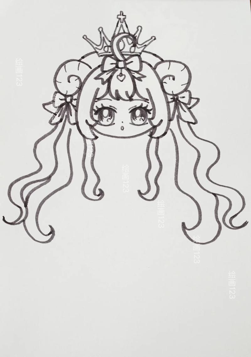 如何绘制卡通版白羊座少女形象，简笔画教程分享？