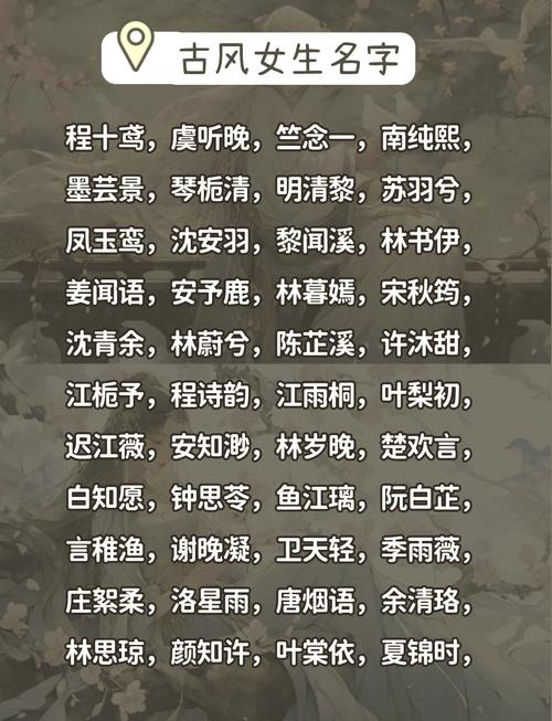 这两字古风笔名好听吗？嫩否推荐一些类似的好听名字？