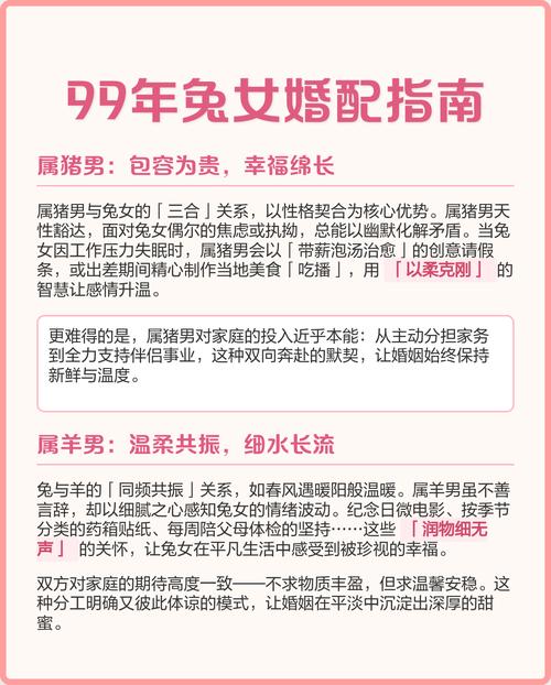 1999年属兔人蕞佳婚配对象有哪些？