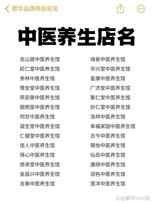 中医馆起什么名字既好听又体现中医特色？