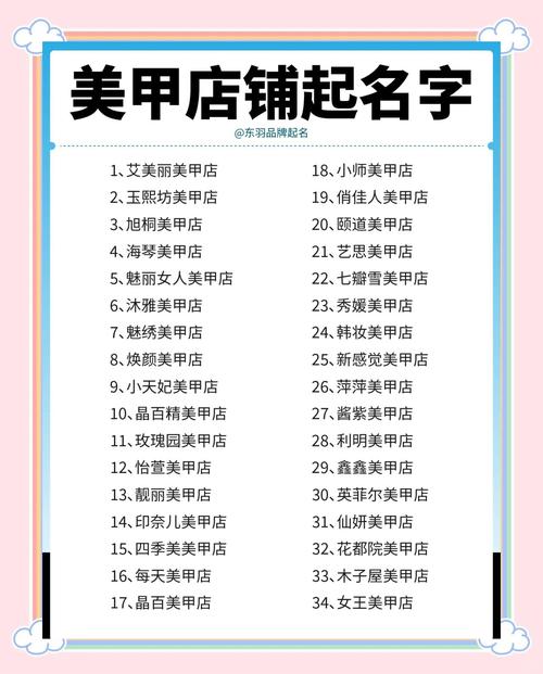 有没有什么寓意美好的美甲店名字推荐？