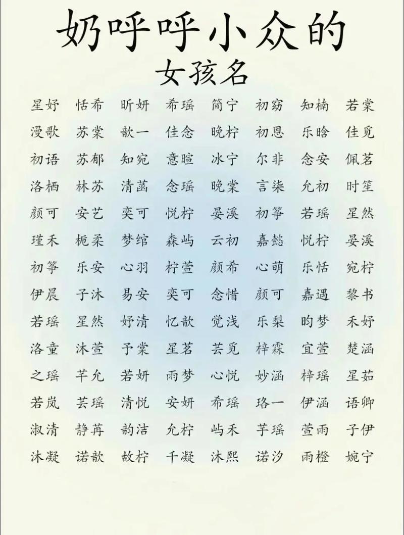 易姓女孩取什么名字既好听又寓意美好？