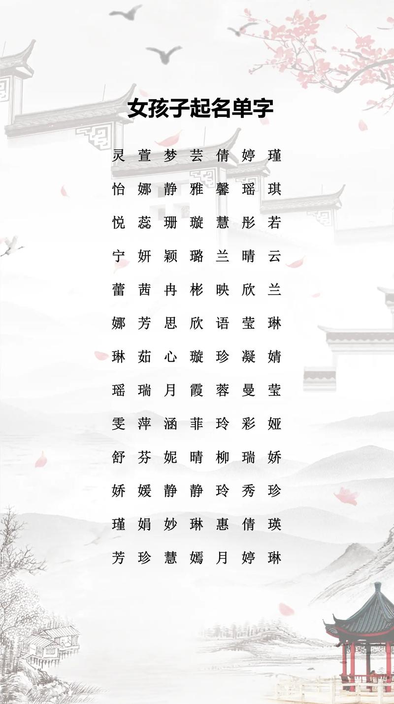 有没有推荐单字大气有韵味的女生名字？