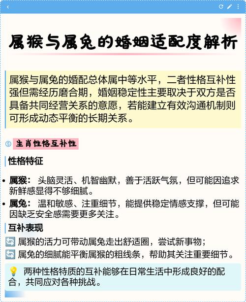 男属猴女属兔婚姻是否相冲，属猴与属兔相配是否合适？