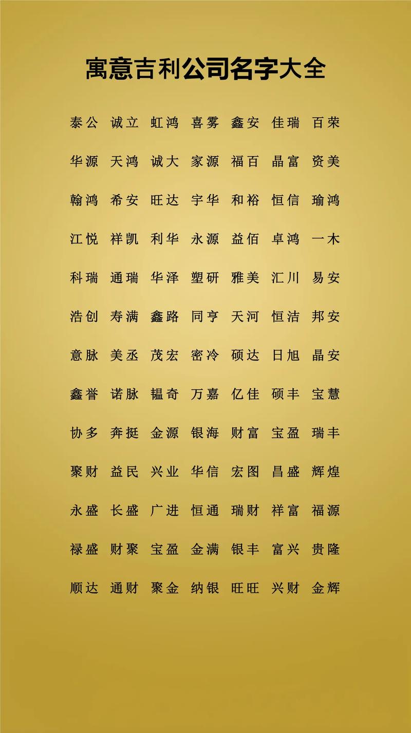 有没有什么吉利的名字适合开一家服装厂呢？