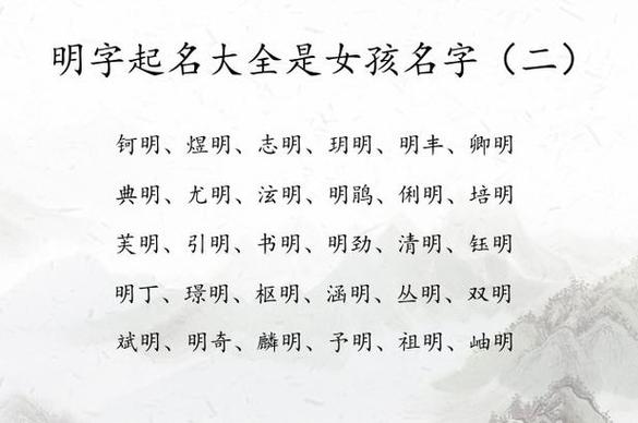 明姓牛年女孩名字有哪些寓意美好的选择？