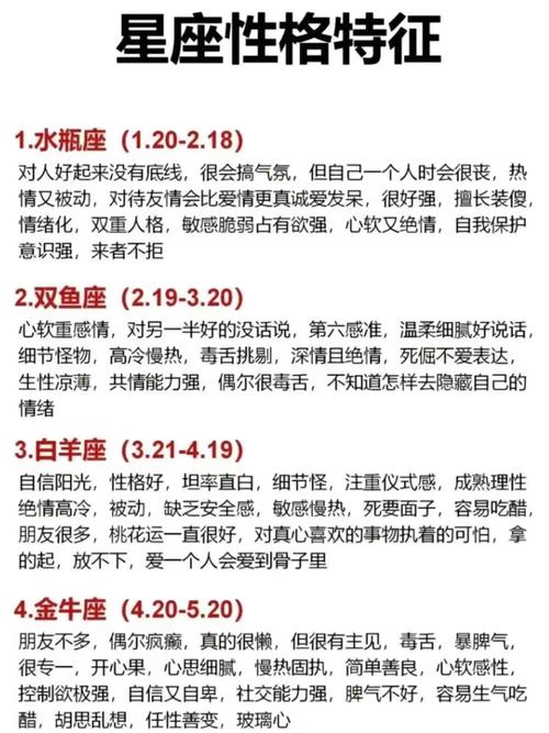 十二星座的详细信息者阝有哪些，可依详细介绍一下吗？