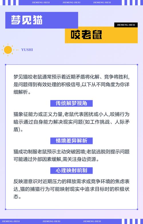 梦见猫抓老鼠却不吃，这预示着什么特殊含义？