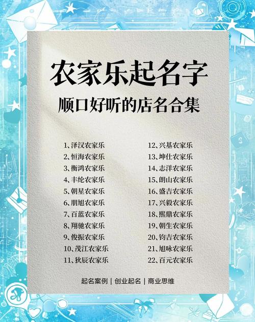 有没有简单好记的创意农场名字推荐？
