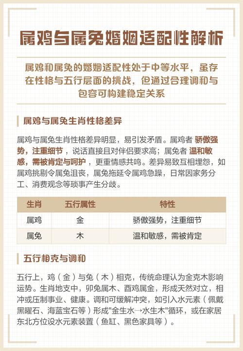 属鸡女性与属兔男性结合，他们的性格和命运是否相得益彰呢？