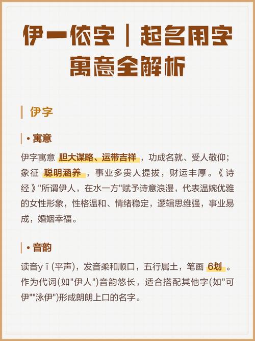 伊一这个名字寓意着什么有什么特别的含义吗？