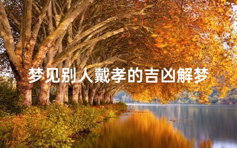 孕妇梦见很多人戴孝预示着什么这是不是预示着即将发生什么重要的事情？