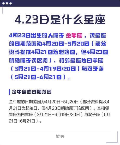 4月23日出生的人是什么星座？