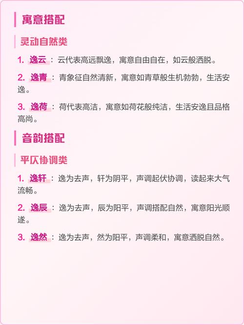 逸字搭配什么字作为女孩名字比较好？有没有什么好的建议？