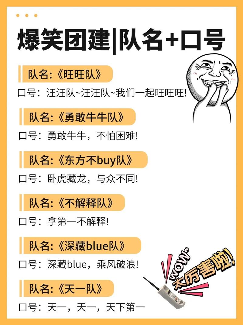 有哪些搞笑又独特的战队名字可以分享呢？