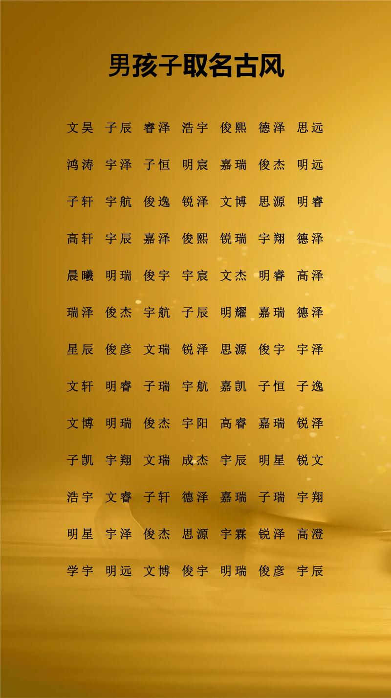 如何给男孩子取一个既好听又富有寓意的名字呢？