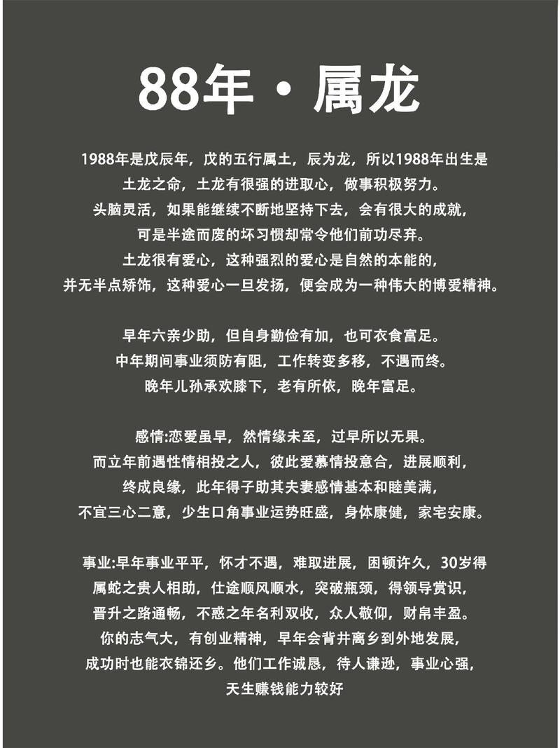 1988年属龙的人五行属性是土还是木？五行属相查询解答