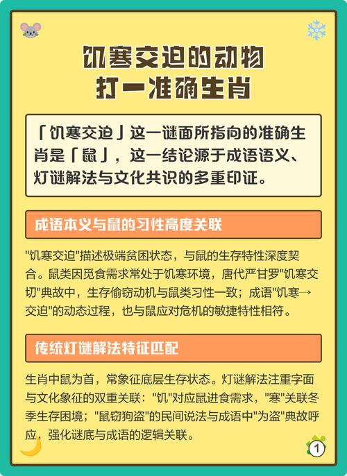 饥寒交迫的动物是哪个生肖？