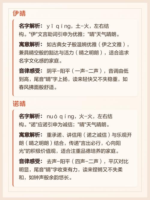 晴字取名女孩名字，其寓意是什么？