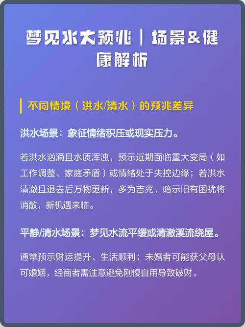 我梦见水是什么预兆？周公解梦对梦到水的寓意是什么？