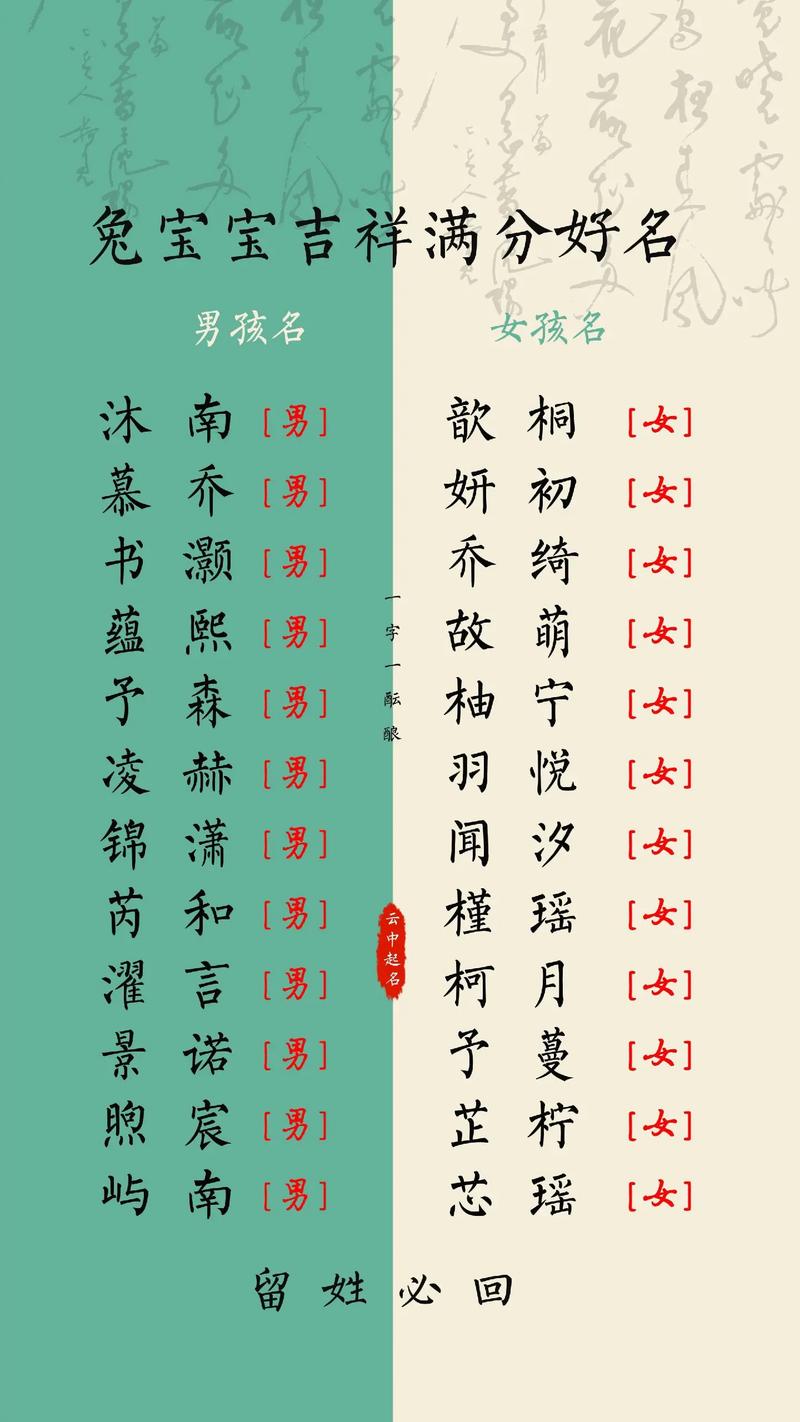 2023年属兔的严姓男孩取什么名字既吉祥又好听呢？